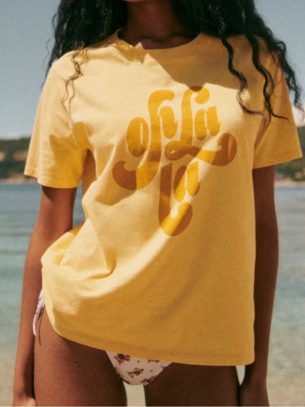 Sezane Oh La La Yellow/Ochre T-Shirt